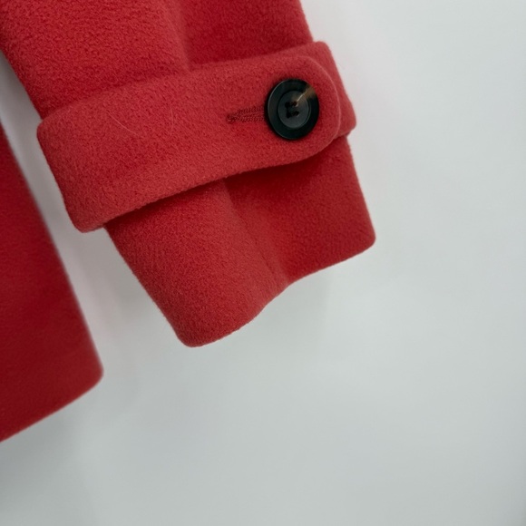 Talbots Womens Wool Coat Size 6 Rust Red Lined Double Breasted Winter Heavy - Picture 7 of 11